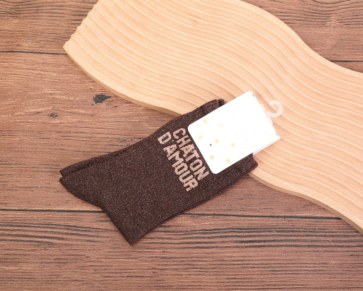 Chaussettes Paillettes Hautes - Chaton d'amour