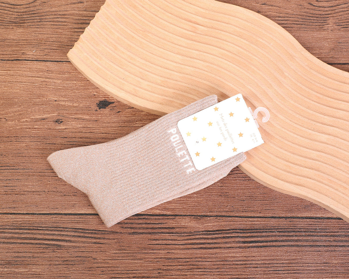 Chaussettes Paillettes Hautes - Poulette