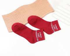 Chaussettes paillettes mi hautes à messages - Amour sans modération