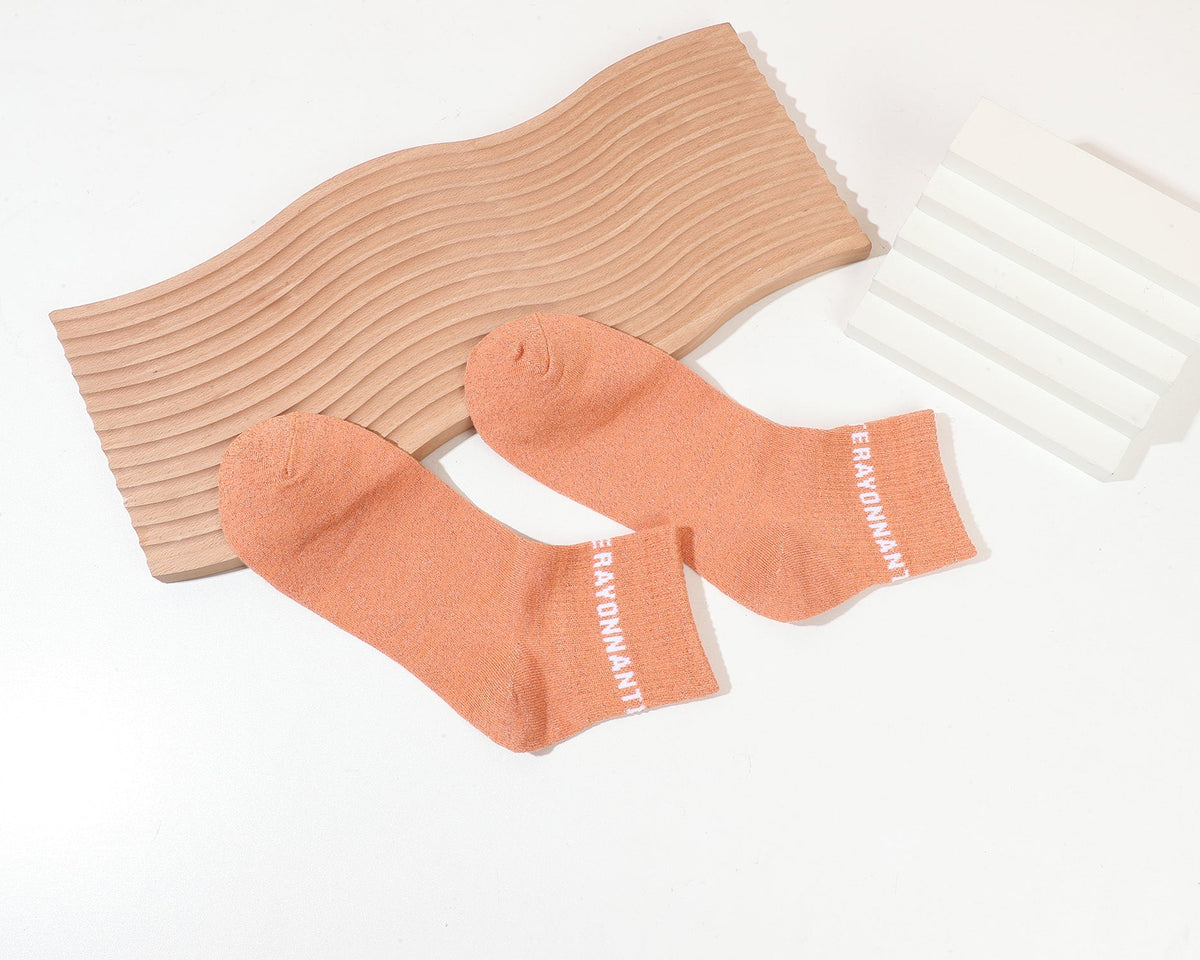 Chaussettes paillettes mi hautes à messages - Rayonnante