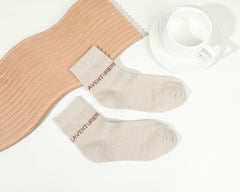 Chaussettes mi hautes à message - Aventurière