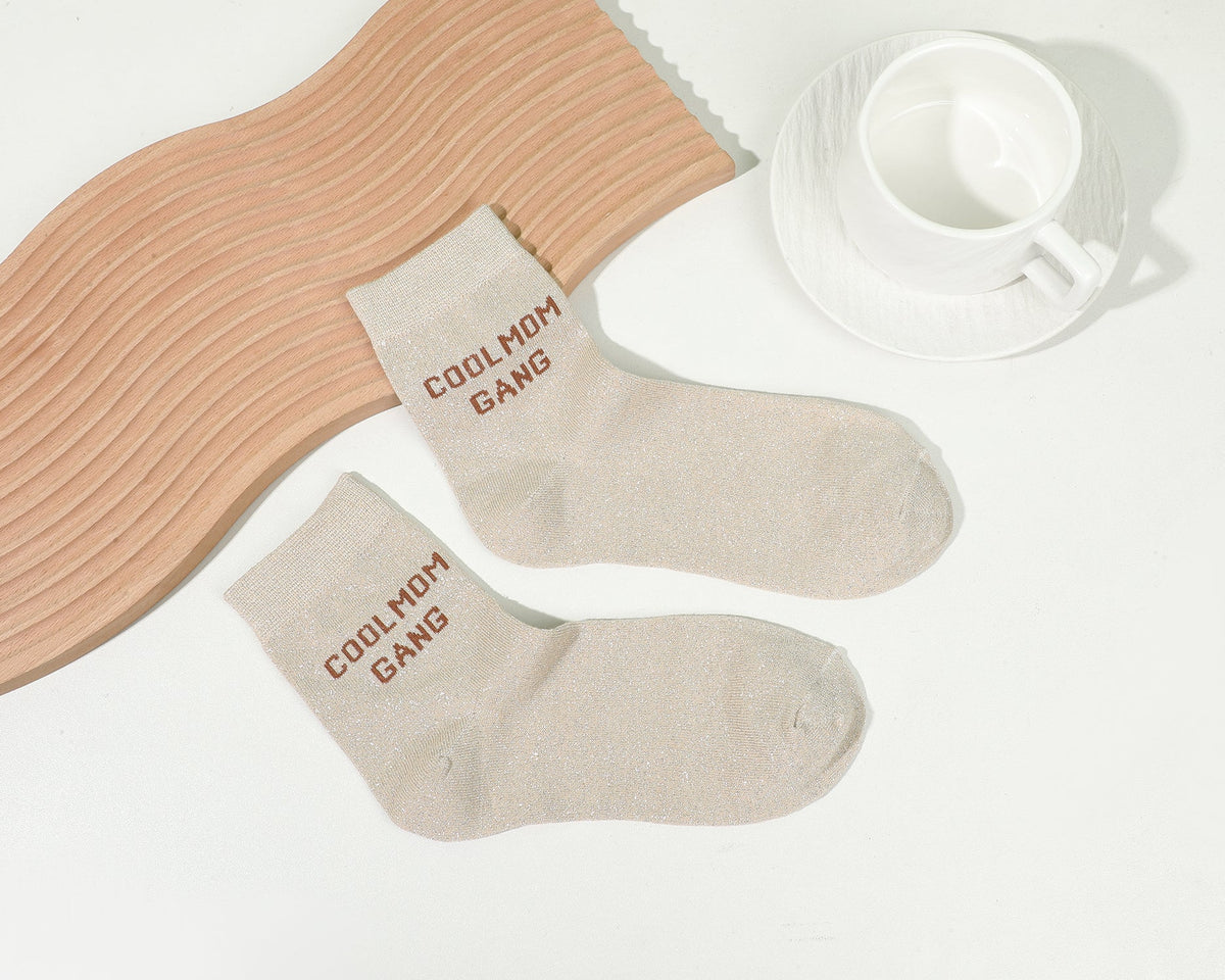 Chaussettes mi hautes à message - Cool Mom gang