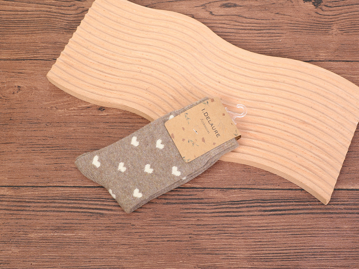 Chaussettes impr Coeurs (hiver)